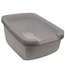 Catit Cat Litter Pan With Litter Shield Rim In Grey