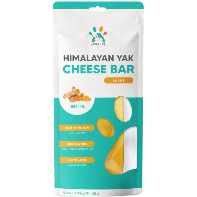 Sing-A-Paw Himalayan Yak Cheese Bar Large Turmeric Dog Chew 160g - Kohepets
