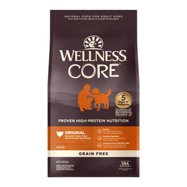 'FREE WIPES w 24lb': Wellness CORE Grain-Free Original Dry Dog Food - Kohepets
