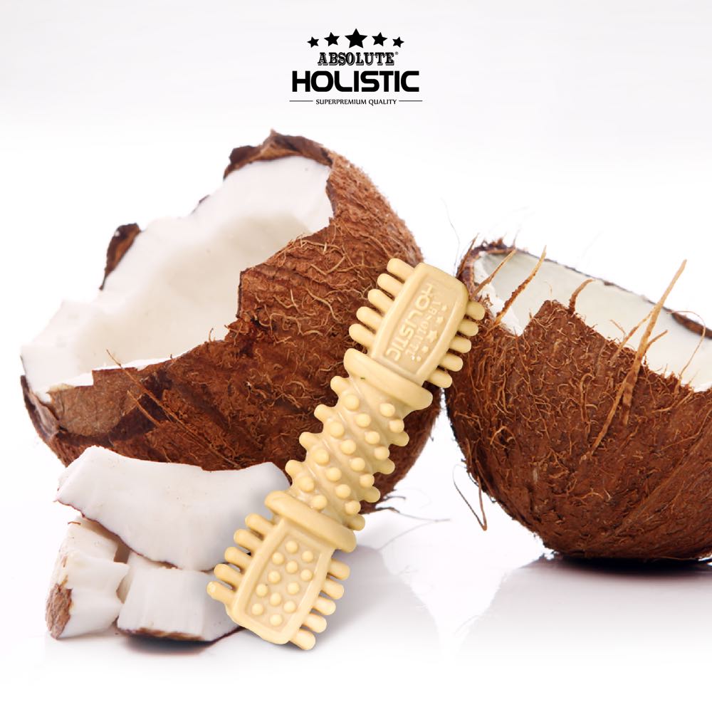 34% OFF: Absolute Holistic Boost Coconut Medium Grain-Free Dental Dog Chews 20pc - Kohepets