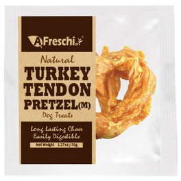 AFreschi Natural Turkey Tendon Pretzel Grain-Free Dog Chew (Medium) 36g - Kohepets