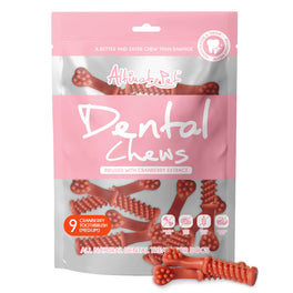 28% OFF: Altimate Pet Cranberry Toothbrush Medium Dental Dog Treats 9pc - Kohepets