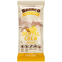 10 FOR $8: Bronco Dental Chew Banana Dog Treat 18g - Kohepets