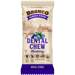 12 FOR $10: Bronco Dental Chew Blueberry Dog Treat 18g - Kohepets