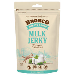 4 FOR $11.50: Bronco Jerky Milk Flavour Dog Treats 70g - Kohepets