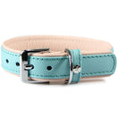 10% OFF S & M: Das Lederband Firenze Leather Dog Collar (Electric Blue/Nude)