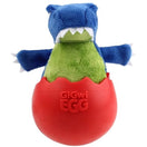 GiGwi Egg Wobble TPR & Plush Dog Toy (Dino)