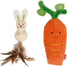 GiGwi Meow Than 1 Catnip Plush Cat Toy (Carrot With Rabbit)