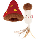GiGwi Meow Than 1 Catnip Plush Cat Toy (Mushroom Cap With Stem)