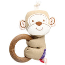 GiGwi Suppa Puppa Wooden Ring Plush Dog Toy (Monkey)