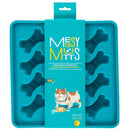 Messy Mutts Framed Silicone Dog Treat Making Mold (12 Bones, Blue)