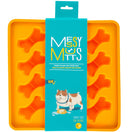 Messy Mutts Framed Silicone Dog Treat Making Mold (12 Bones, Orange)