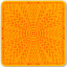 Messy Mutts Framed Silicone Interactive Dog Licking Mat (Orange)