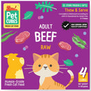 PetCubes Raw Beef Frozen Cat Food 1.28kg
