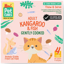 PetCubes Gently Cooked Kangaroo & Fish Frozen Cat Food 1.28kg