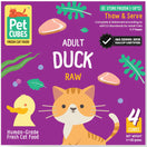 PetCubes Raw Duck Frozen Cat Food 1.28kg