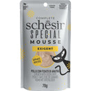 15% OFF (Exp 24May26): Schesir Special Mousse Exigent Chicken With Duck Liver Grain-Free Adult Pouch Cat Food 70g