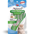 $1 OFF (Exp 18May26): Signature7 Nutri Delights Superfood Chicken With Flaxseed & L-lysine (Wed) Puree Cat Treats 60g