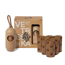 VETRESKA Coffee Dog Poop Bag Dispenser Set (7 Rolls)