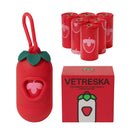 VETRESKA Strawberry Dog Poop Bag Dispenser Set (7 Rolls)
