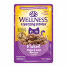 $1 OFF: Wellness Appetizing Entrees Flaked Tuna & Cod Adult Pouch Cat Food 1.4oz