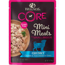 Wellness CORE Mini Meals Chunky Chicken & Tuna Dinner In Gravy Grain-Free Pouch Dog Food 3oz