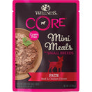 Wellness CORE Mini Meals Pate Beef & Chicken Dinner Grain-Free Pouch Dog Food 3oz